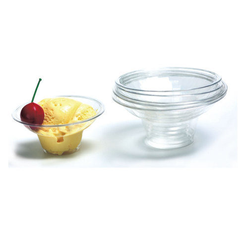 small promotional clear plastic cup for ice cream dessert salad yogurt container