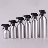 aluminium bottle High Quality Screen printing  10ml 60ml 80ml aluminum aluminum bottle for shampoo with trigger sprayer
