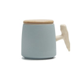 New design tea infuser mugs ceramic ceramic tea mug coffee mugs set with tea infuser and bamboo lid