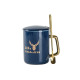 Suppliers customized coffee ceramic   couple mug set coffee mug gift gold mug