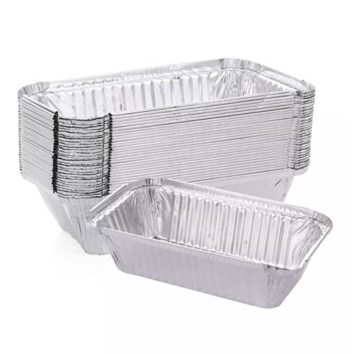 30Pcs Aluminum Foil Box Roasting Bbq Tray Baking Bread Pan 670ml Food Container
