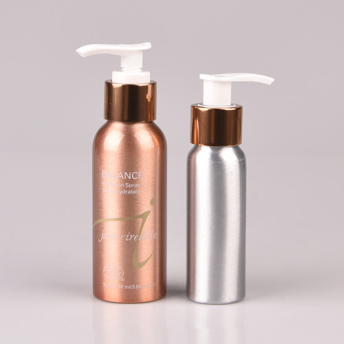Portable 500ml aluminium bottle hair care 100ml refillable aluminum shampoo bottles
