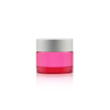 China 15g 50g empty mini  cobalt blue face cream container round cosmetic petg plastic jars with screw top lids