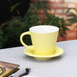 Custom print porcelain tea cups with saucer ceramic coffee tea cups 260ml