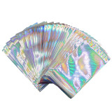 Eco-friendly Colorful Glossy Adhesive Aluminium Mailing Envelopes Bags Rainbow Metallic Bag Holographic Foil Poly Mailers