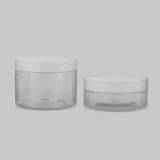 Wholesale 50ml 100ml 150ml 300ml clear round high quality plastic slime container storage jars with airtight lid