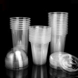 clear 8oz 9oz 10oz 12oz 16oz 20oz 24oz custom logo printed disposable drinking plastic pet cups to go for smoothies