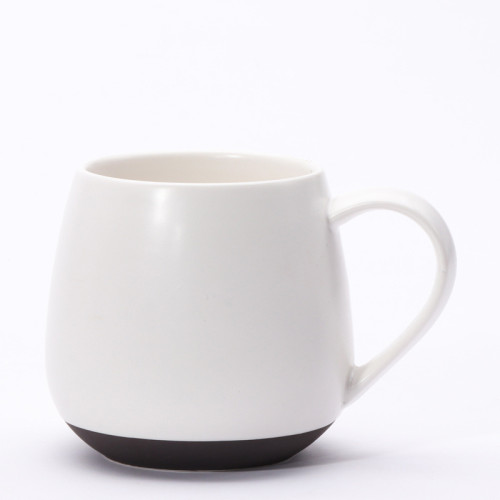 Custom logo big capacity ball shape ceramic coffee mugs factory wholesale two tone porcelain mug