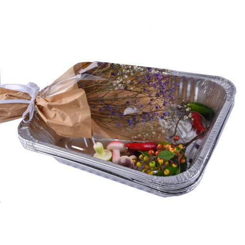 Disposable Aluminium Turkey Tray With Lid Aluminum Foil Food Packaging Container Manufacturer