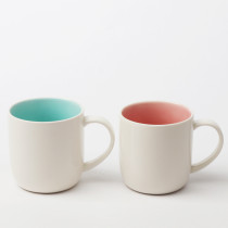 Hot Sale ceramic cute coffee mug with inner colored