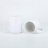 15oz simple heat transfer white coffee mugs custom printing cup