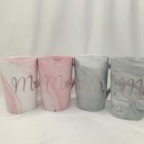 Custom marble ceramic coffee cup private label print ceramic mug