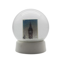 Cheap plastic photo insert snow ball