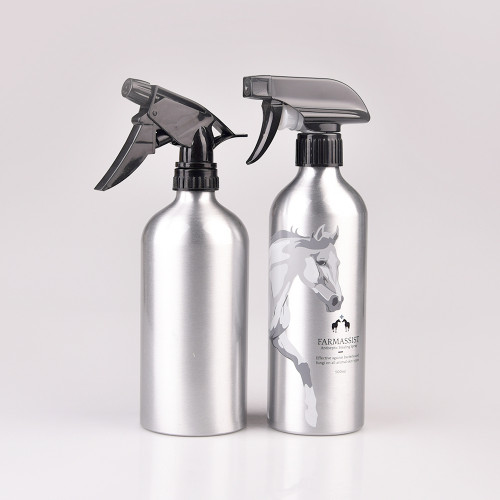 matte 750ml aluminium bottle with trigger 100ml aluminum lotion pump bottle with bamboo pump