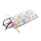 Custom heat transfer printing velvet suede sunglasses bag pouch