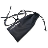 Custom Silk Screen Printed Eye Glasses Drawstring Pouch Bag
