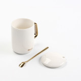 Suppliers customized coffee ceramic   couple mug set coffee mug gift gold mug