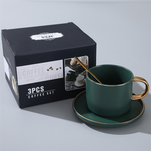 New sale gift coffee tea cup with saucer and spoon gift small cup coffee mug 200ml