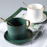 New sale gift coffee tea cup with saucer and spoon gift small cup coffee mug 200ml