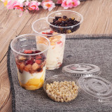 Factory direct sales disposable tall plastic cup 500mldisposable pp plastic cup with lid
