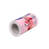 Custom logo printed plastic packaging bopp metalized roll film sheets plastic bag for food