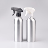 aluminium bottle Hot Popular Heat transfer printing 400ml 500ml 650ml cosmetic 28410 aluminum bottle with trigger sprayer