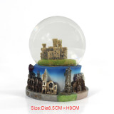 Resin building material castle canada souvenir gift crystal ball snow globe