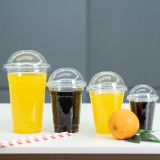 clear 8oz 9oz 10oz 12oz 16oz 20oz 24oz custom logo printed disposable drinking plastic pet cups to go for smoothies