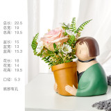 Cartoon Succulent Plant Pot Cactus Plant Flower Pot Container Planter Cute Cartoon Design Plant Holder With Drain Hole