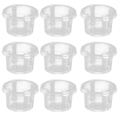 food takeaway salad dressing 2oz PP plastic disposable clear cups sauce container plastic with portion lids