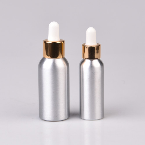 aluminium bottle Top Quality with glass dropper 50ml 100ml 200ml face care aluminum bottle for essential oil