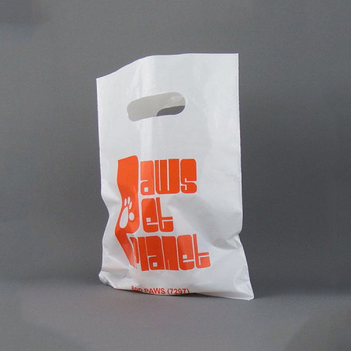 Manufactures Eco friendly Heat Seal Die Cut You Own  Custom Printing Shopping Plastic Bags With Own Logo