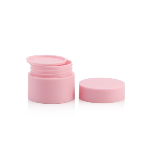 Suppliers 15ml 1/2 oz empty eye gel mini pet containers small round pink colored face cream plastic jars with caps