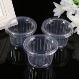 food takeaway salad dressing 2oz PP plastic disposable clear cups sauce container plastic with portion lids