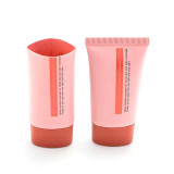 Custom empty oval hand eye packaging bb cream tubes skincare squeeze cosmetic plastic tube for cosmetics with caps