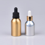 bottle aluminium Hot Selling cosmetic custom size 100% aluminum 4 oz aluminum bottle with glass dropper