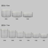 Wholesale 50ml 100ml 150ml 300ml clear round high quality plastic slime container storage jars with airtight lid