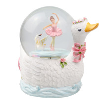 Hand made exquisite crafts ballet dancers move with grace glass snow ball