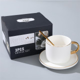 New sale gift coffee tea cup with saucer and spoon gift small cup coffee mug 200ml