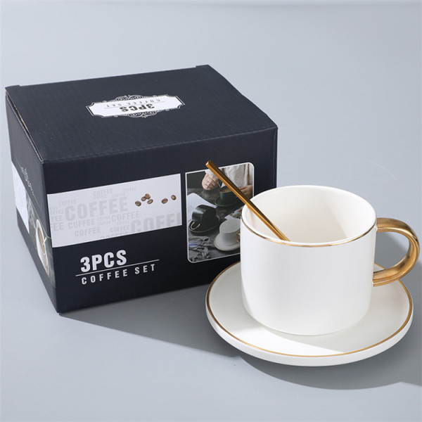 New sale gift coffee tea cup with saucer and spoon gift small cup coffee mug 200ml