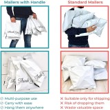 Amazon Hot Sales Custom Printed Die Cut Cornstarch Made Biodegradable Polythene Shipping Mailing Bags Poly Mailer With Handle