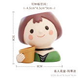 3D Girl Vase Cement Planter Silicone Pot Concrete Flowerpot Making Handmade Epoxy Resin Craft garden decoration