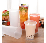 clear 8oz 9oz 10oz 12oz 16oz 20oz 24oz custom logo printed disposable drinking plastic pet cups to go for smoothies