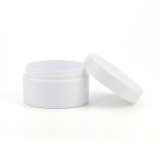 BPA Free 50g 80g 8 Ounce Empty White Plastic Container Round Cosmetic Lotion Cream Jars For Body Gel With Screw On Lids