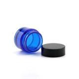 Wholesale 15 50 g empty cylinder lotion cream container blue small cosmetic cream plastic jars food grade with screw cap