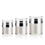 Luxury 15ml 30ml 50ml airless lotion cream acrylic jar plastic cosmetic packaging for hair face cream with lotion pump