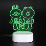 Sensor unique 3d usb color charger with led  Electric  kids night light