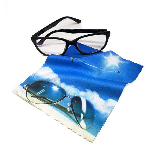 Custom Heat Transfer Printed Microfiber Cleaning Cloth for Eyeglasses