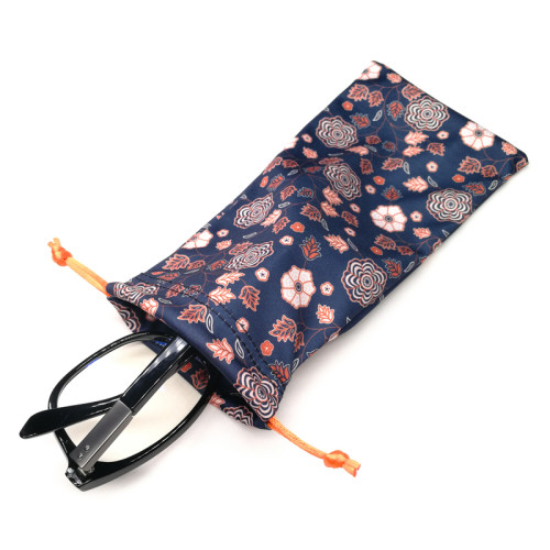 Modern style transfer printing RPET microfiber spectacle bag glasses pouch