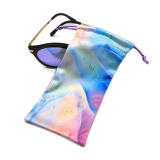 Custom Logo Printed Microfiber Drawstring Eyeglasses Glasses pouch
